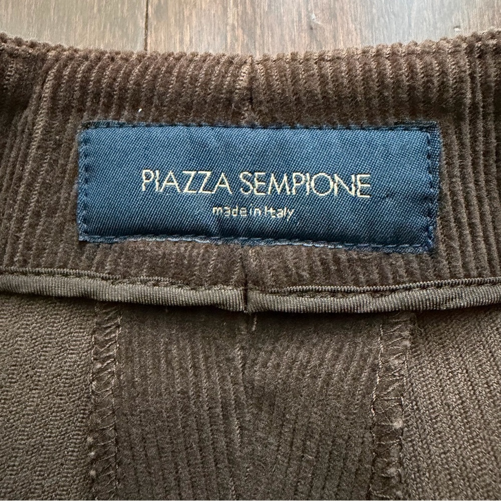 Piazza Sempion Sophia Brown Corduroy Pants Size IT 42 Women’s 6/8 Straight Leg - Picture 6 of 8